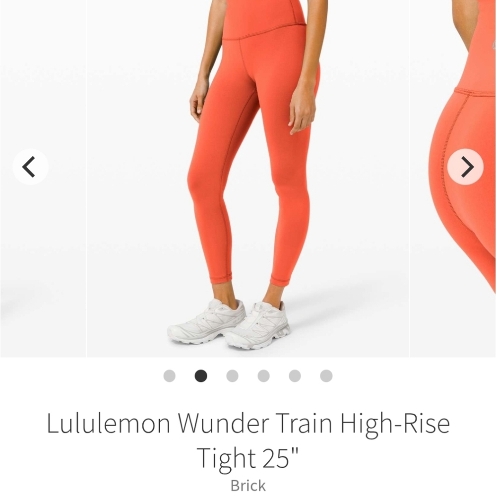 Lululemon Wunder Train High Rise 25" Leggings Size 4 Color Brick